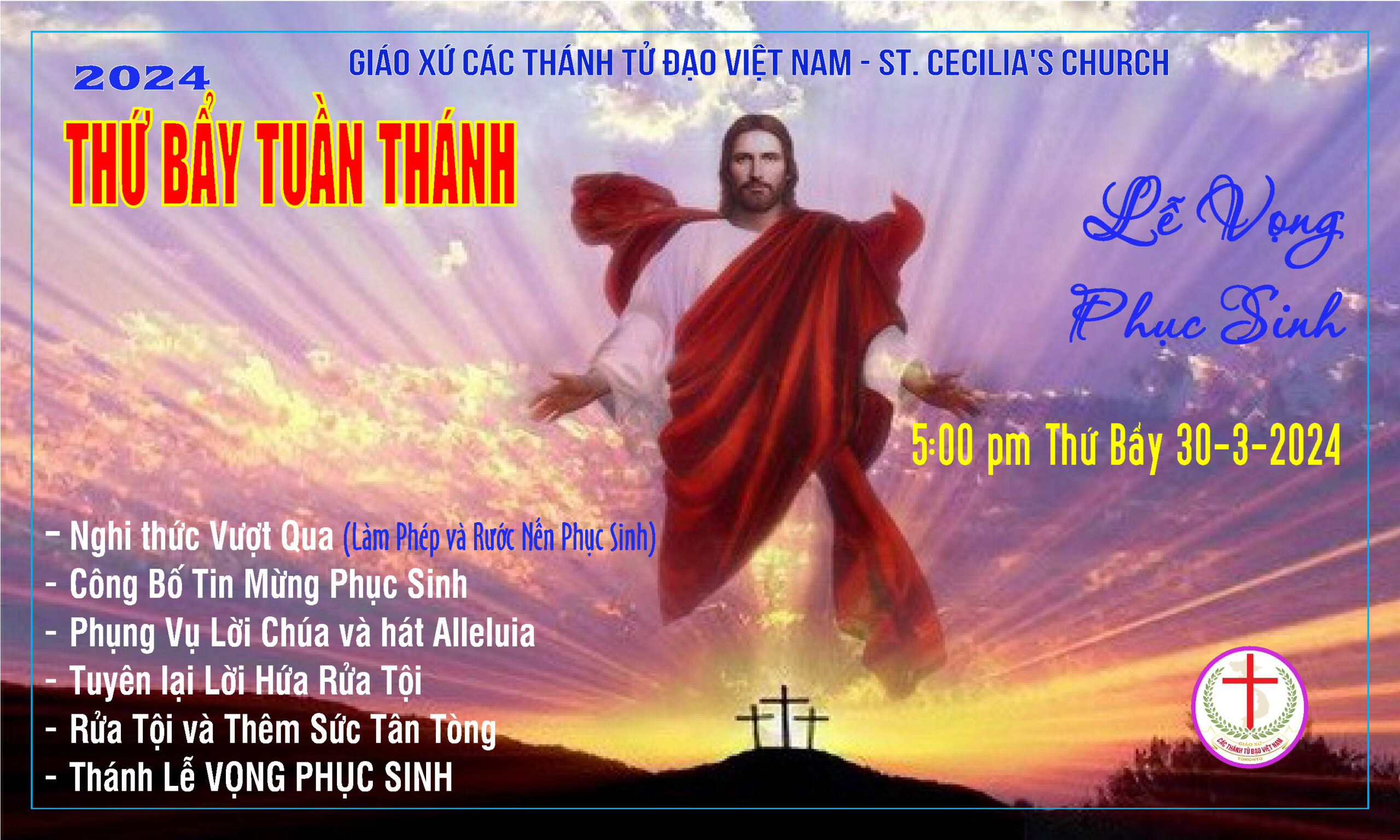 THỨ BẢY TUẦN THÁNH – LỄ VỌNG PHỤC SINH