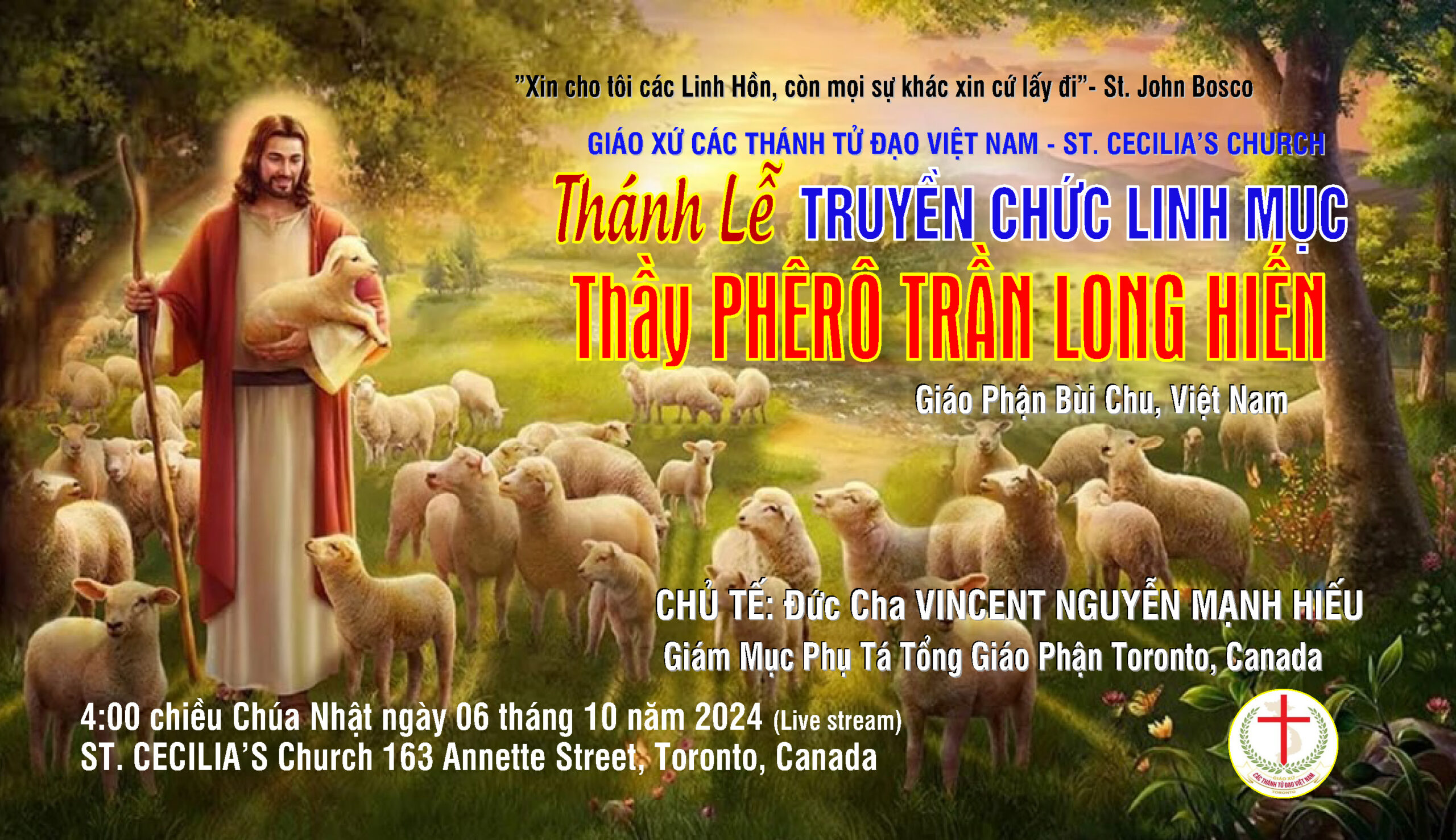 THÁNH LỄ TRUYỀN CHỨC LINH MỤC
