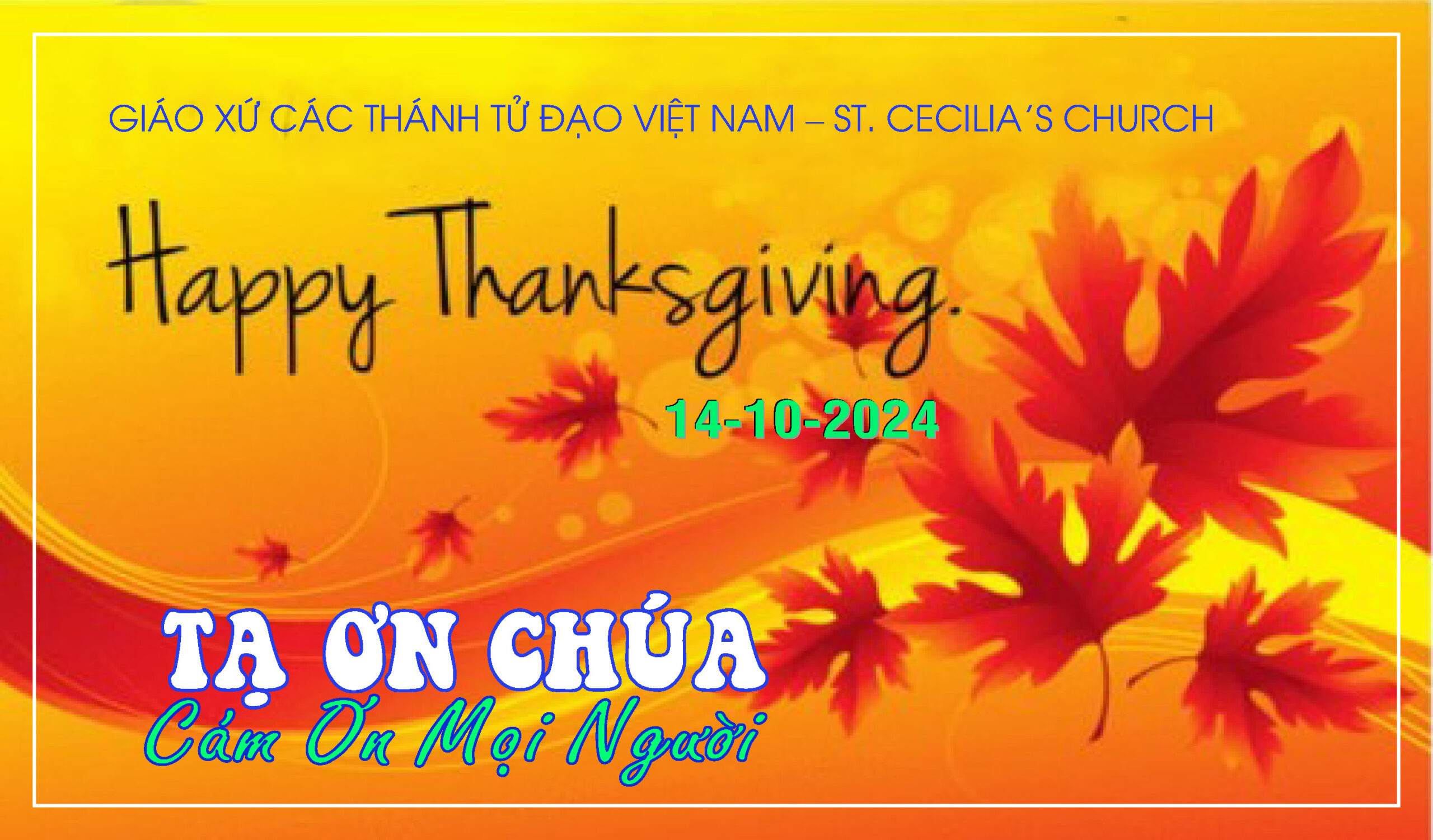 MỪNG LỄ TẠ ƠN – HAPPY THANKSGIVING