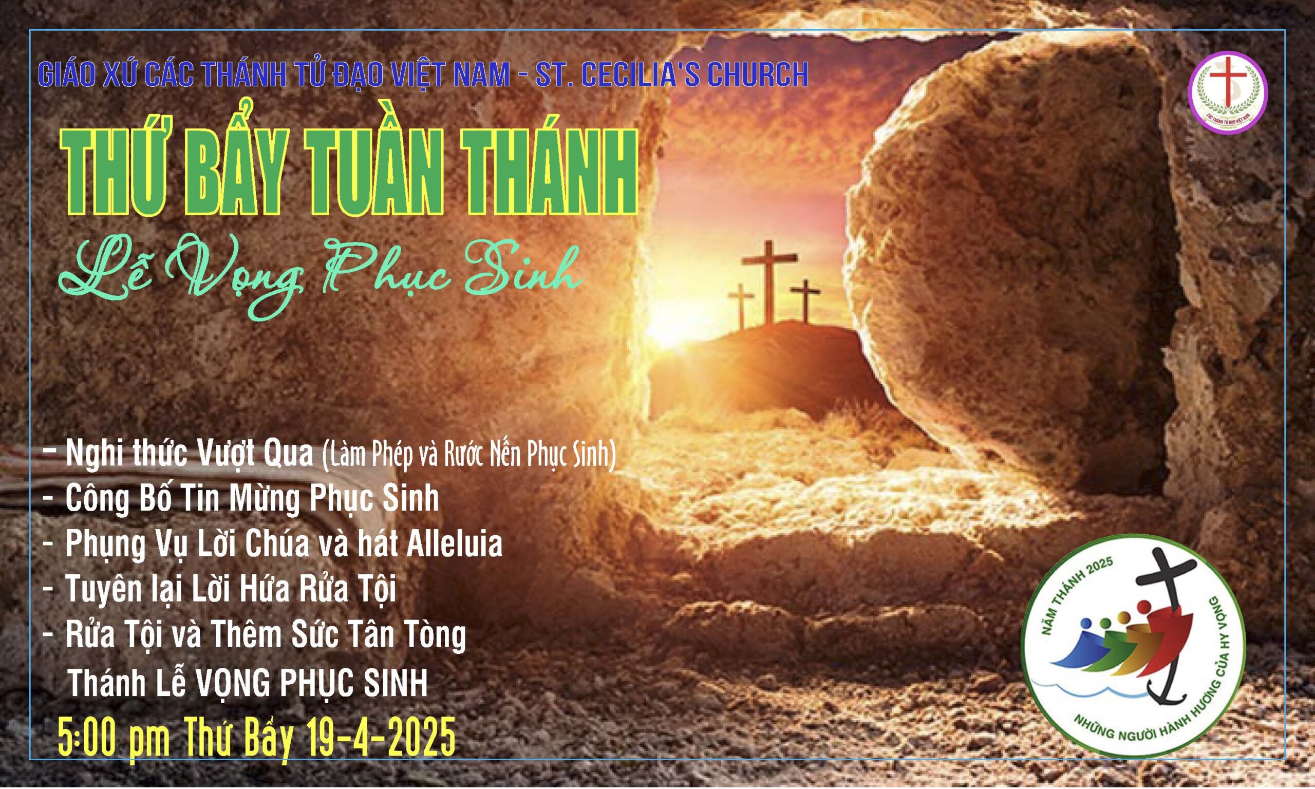 THỨ BẢY TUẦN THÁNH – LỄ VỌNG PHỤC SINH