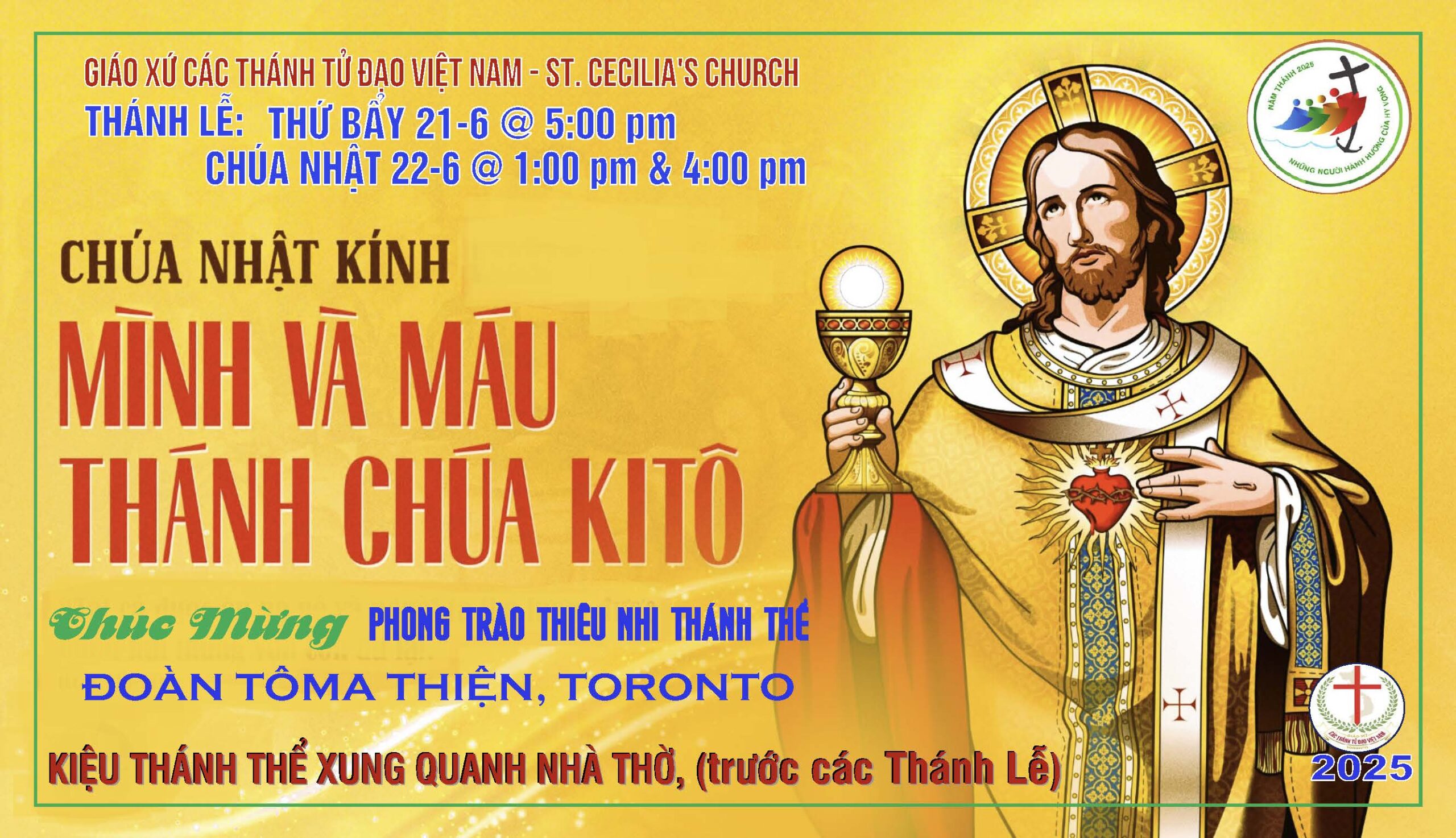 CHÚA NHẬT KÍNH MÌNH VÀ MÁU THÁNH CHÚA KITÔ