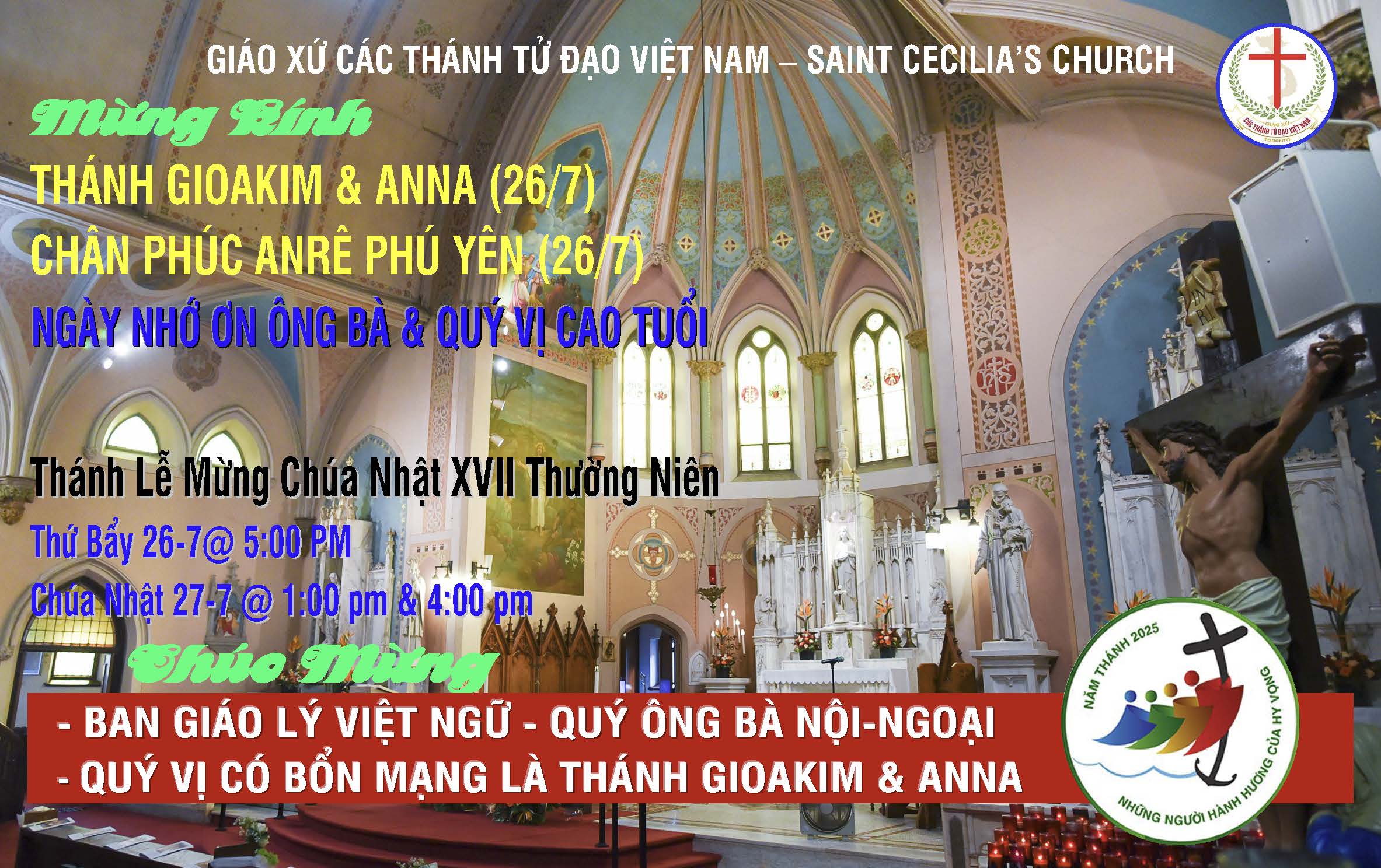 MỪNG KÍNH THÁNH GIOAKIM & ANNA