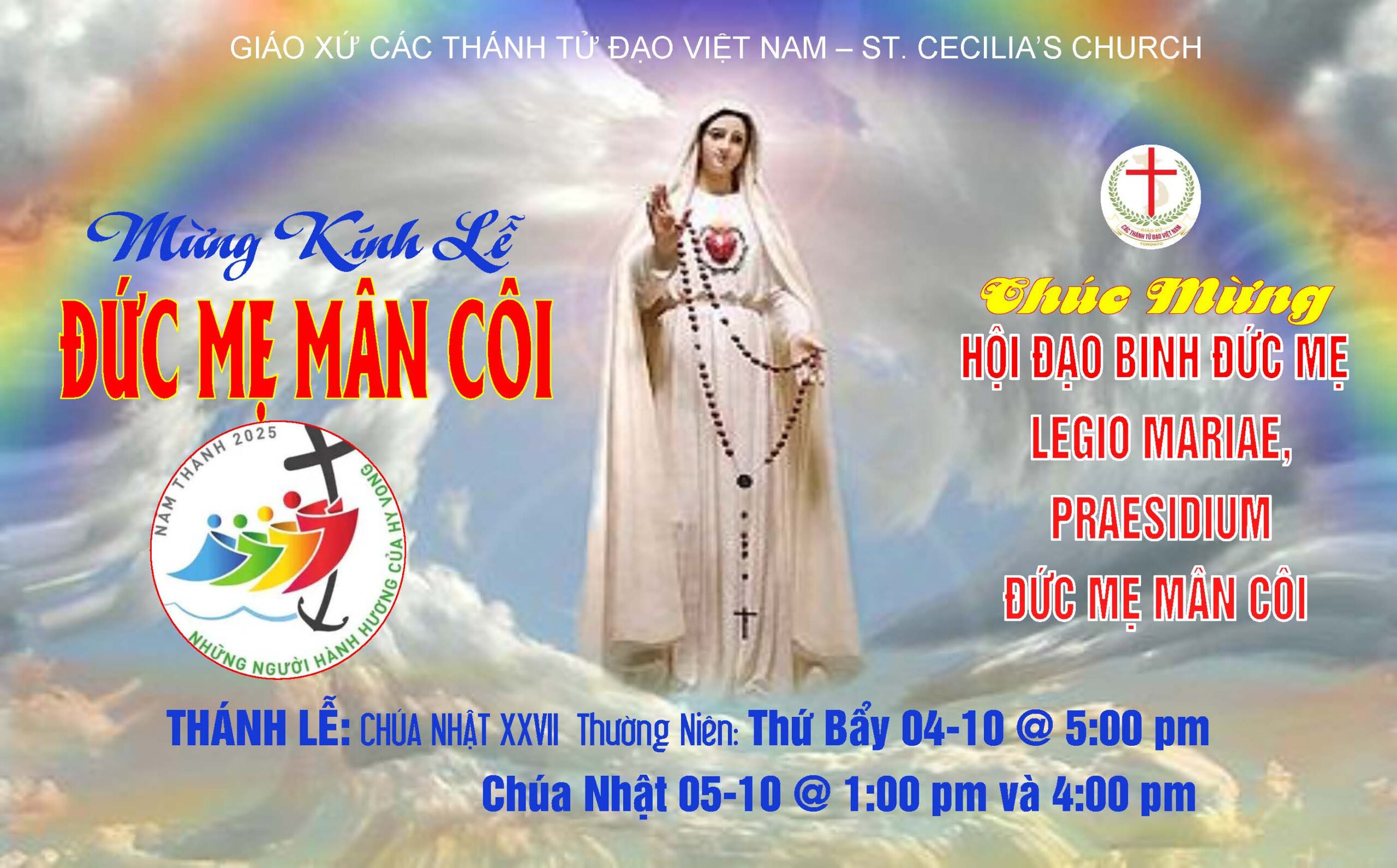 MỪNG KÍNH LỄ ĐỨC MẸ MÂN CÔI