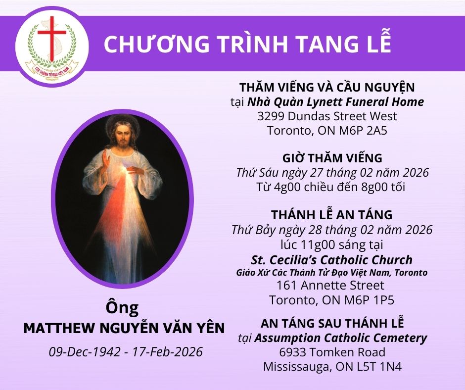 CHƯƠNG TRÌNH TANG LỄ