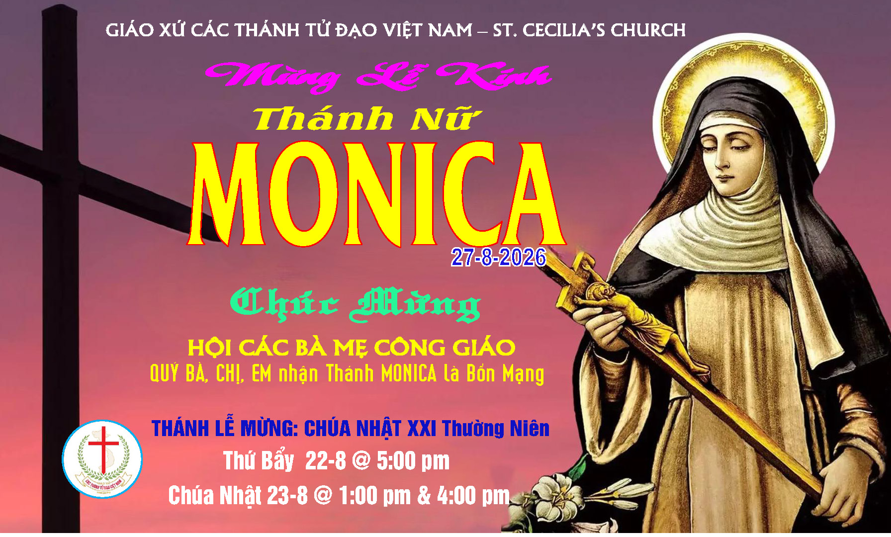 MỪNG LỄ KÍNH THÁNH NỮ MONICA