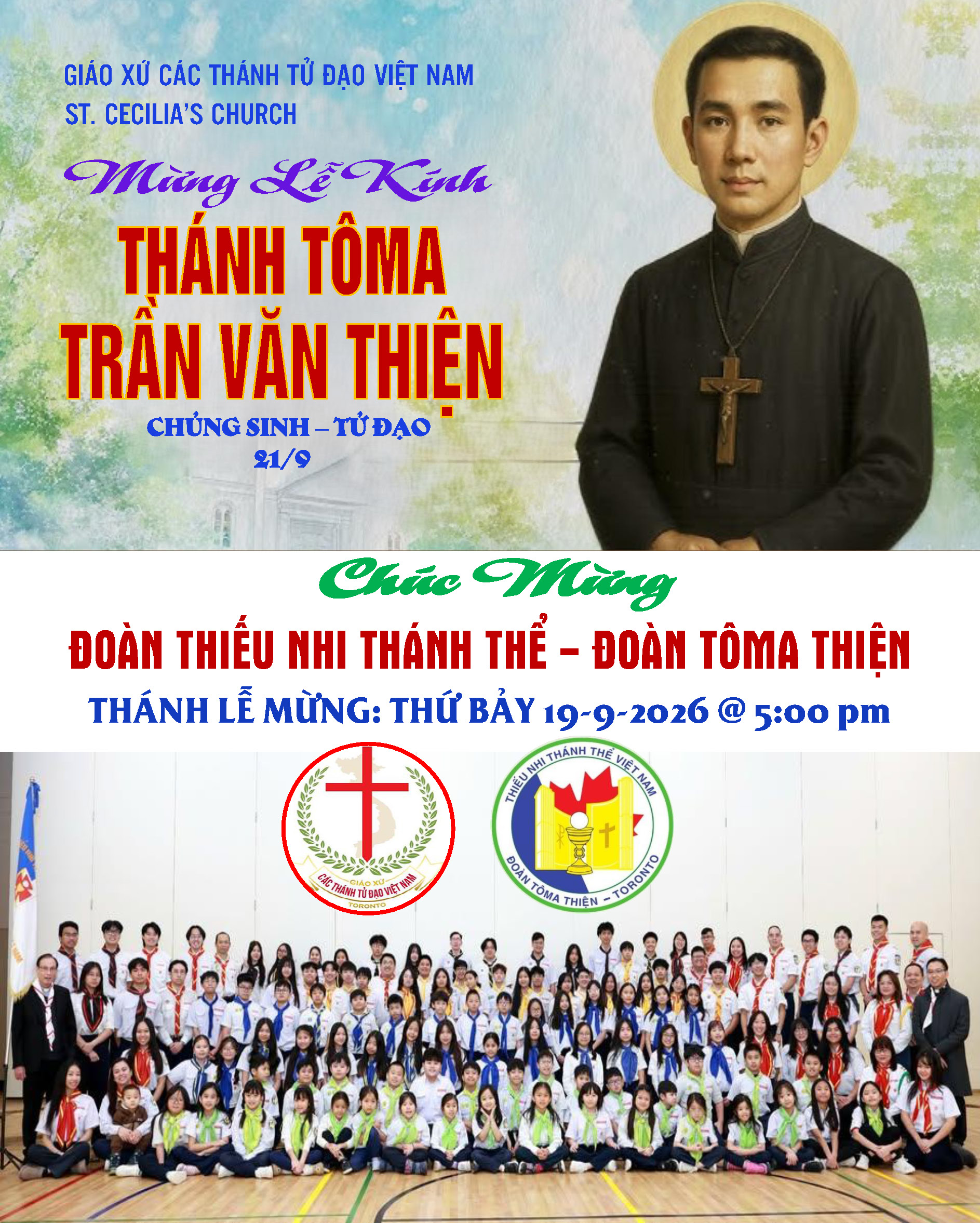 MỪNG LỄ KÍNH THÁNH TÔMA TRẦN VĂN THIỆN
