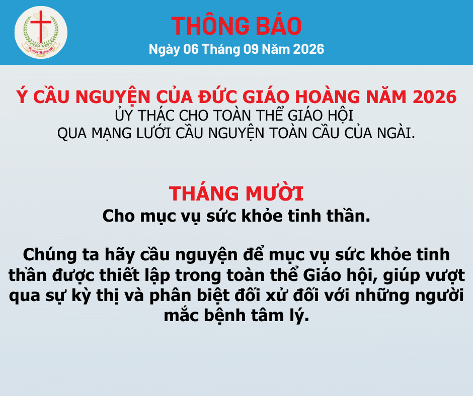 Ý CẦU NGUYỆN CỦA ĐỨC GIÁO HOÀNG NĂM 2026 – THÁNG 10